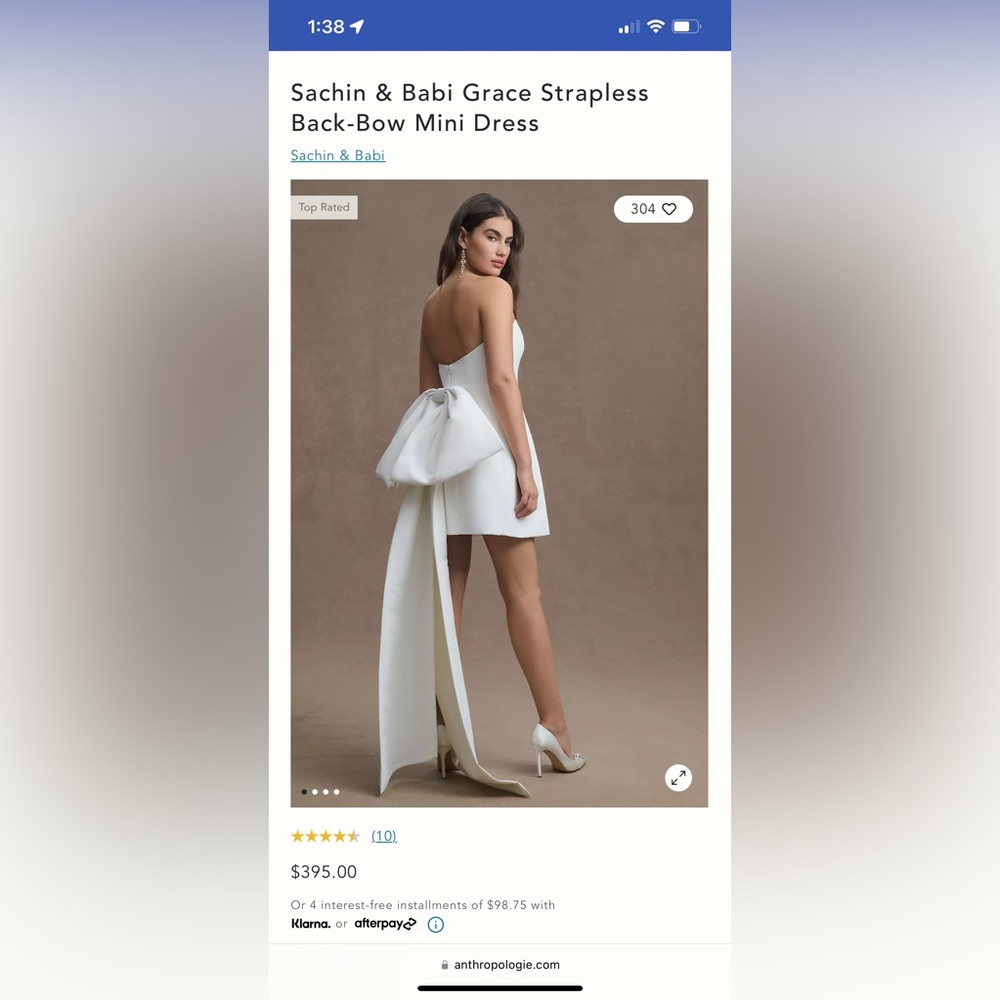Sachin Babi white bow dress